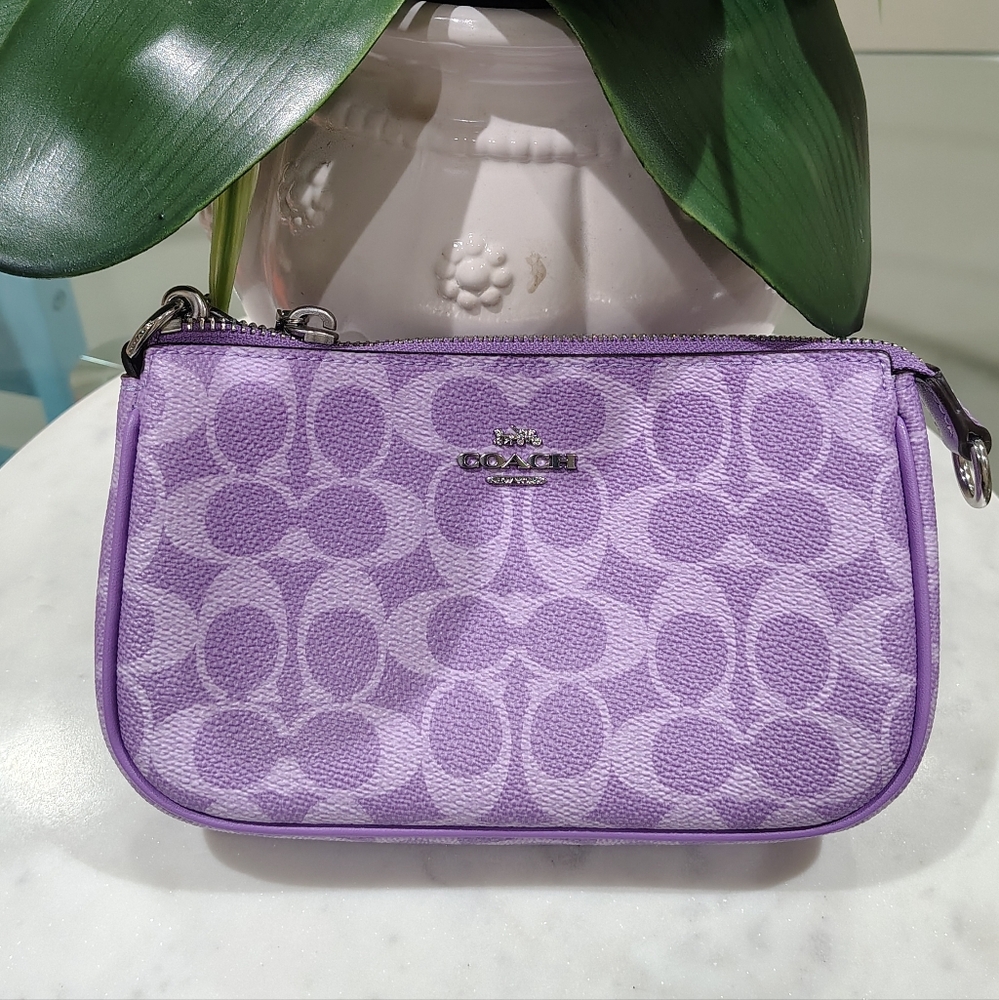 NWT! Coach Purple Nolita 19 In Signature Canvas